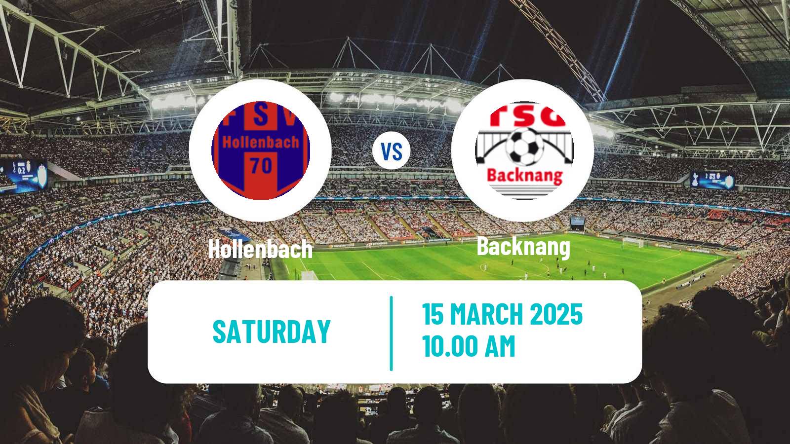 Soccer German Oberliga Baden-Württemberg Hollenbach - Backnang