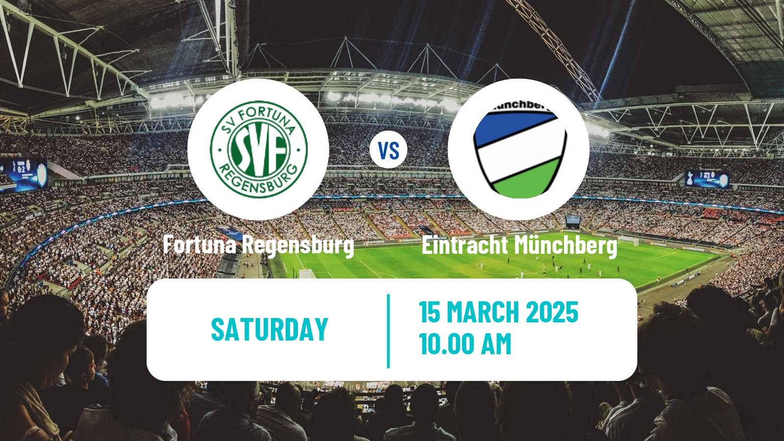 Soccer German Oberliga Bayern Nord Fortuna Regensburg - Eintracht Münchberg