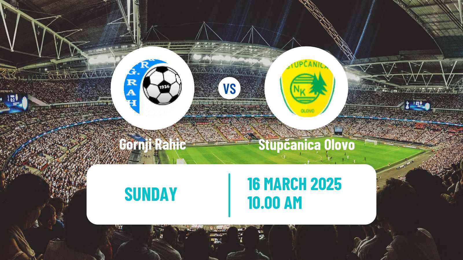 Soccer Bosnian Prva Liga FBiH Gornji Rahic - Stupčanica Olovo