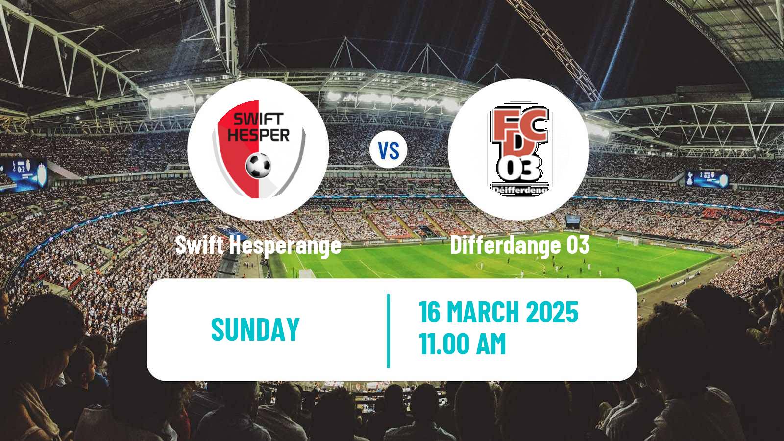 Soccer Luxembourg National Division Swift Hesperange - Differdange 03