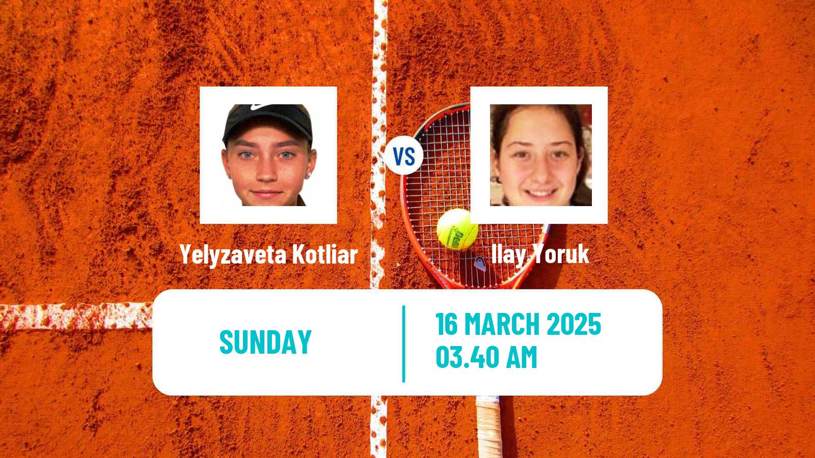 Tennis ITF W15 Antalya 7 Women Yelyzaveta Kotliar - Ilay Yoruk