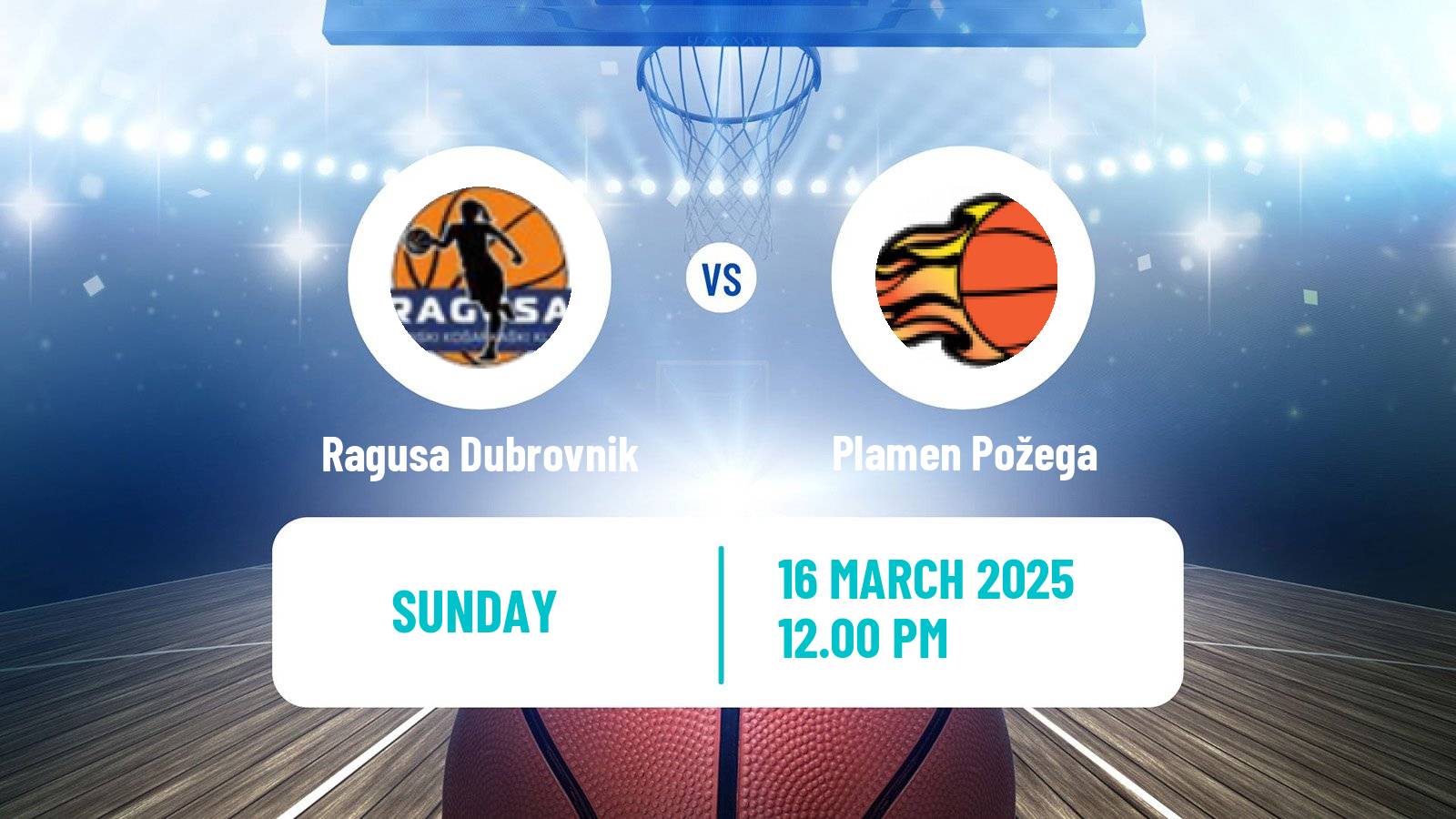 Basketball Croatian Premijer Liga Basketball Women Ragusa Dubrovnik - Plamen Požega