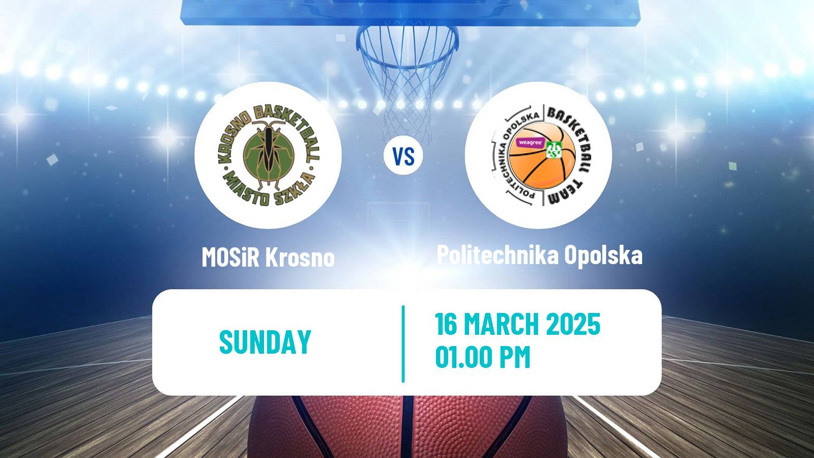 Basketball Polish 1 Liga Basketball MOSiR Krosno - Politechnika Opolska