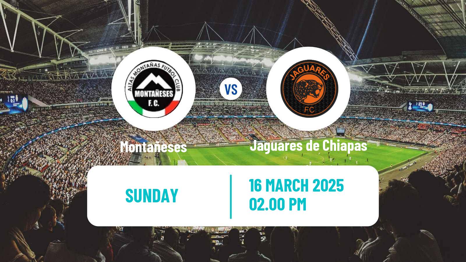 Soccer Mexican Liga Premier Serie A Montañeses - Jaguares de Chiapas