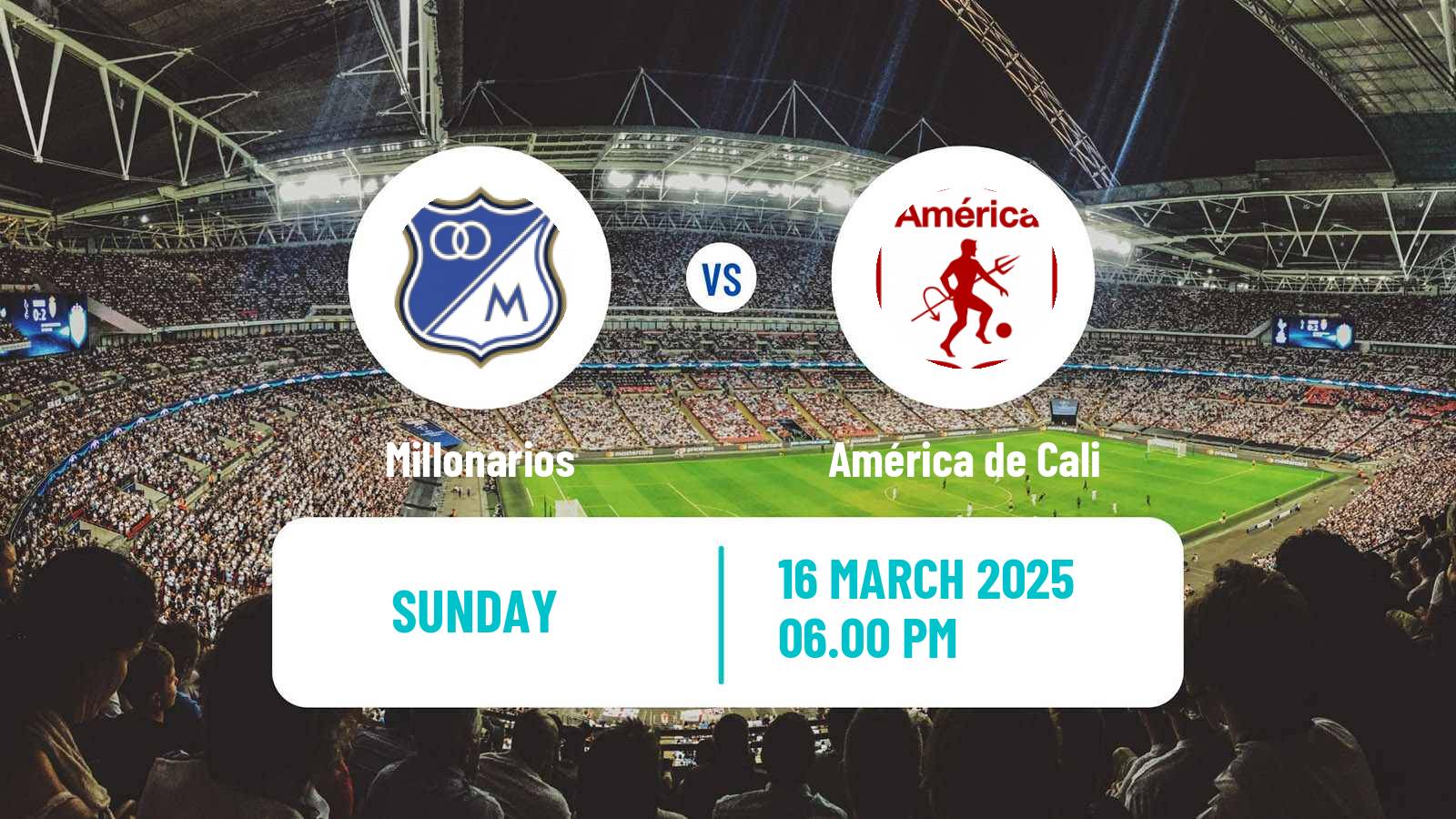 Soccer Colombian Liga Women Millonarios - América de Cali