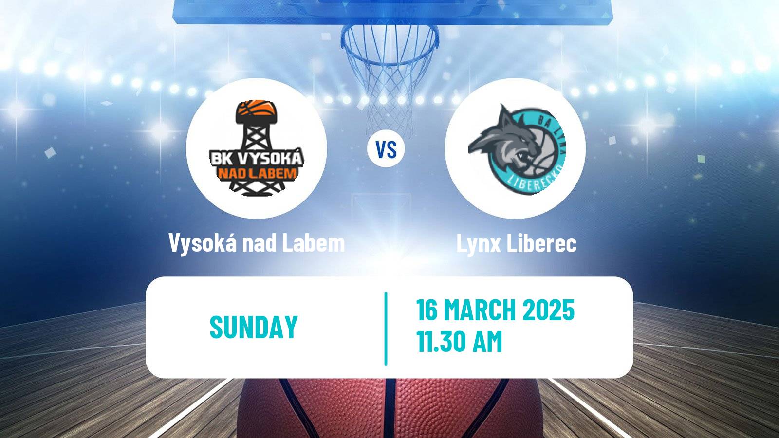 Basketball Czech 1 Liga Basketball Vysoká nad Labem - Lynx Liberec