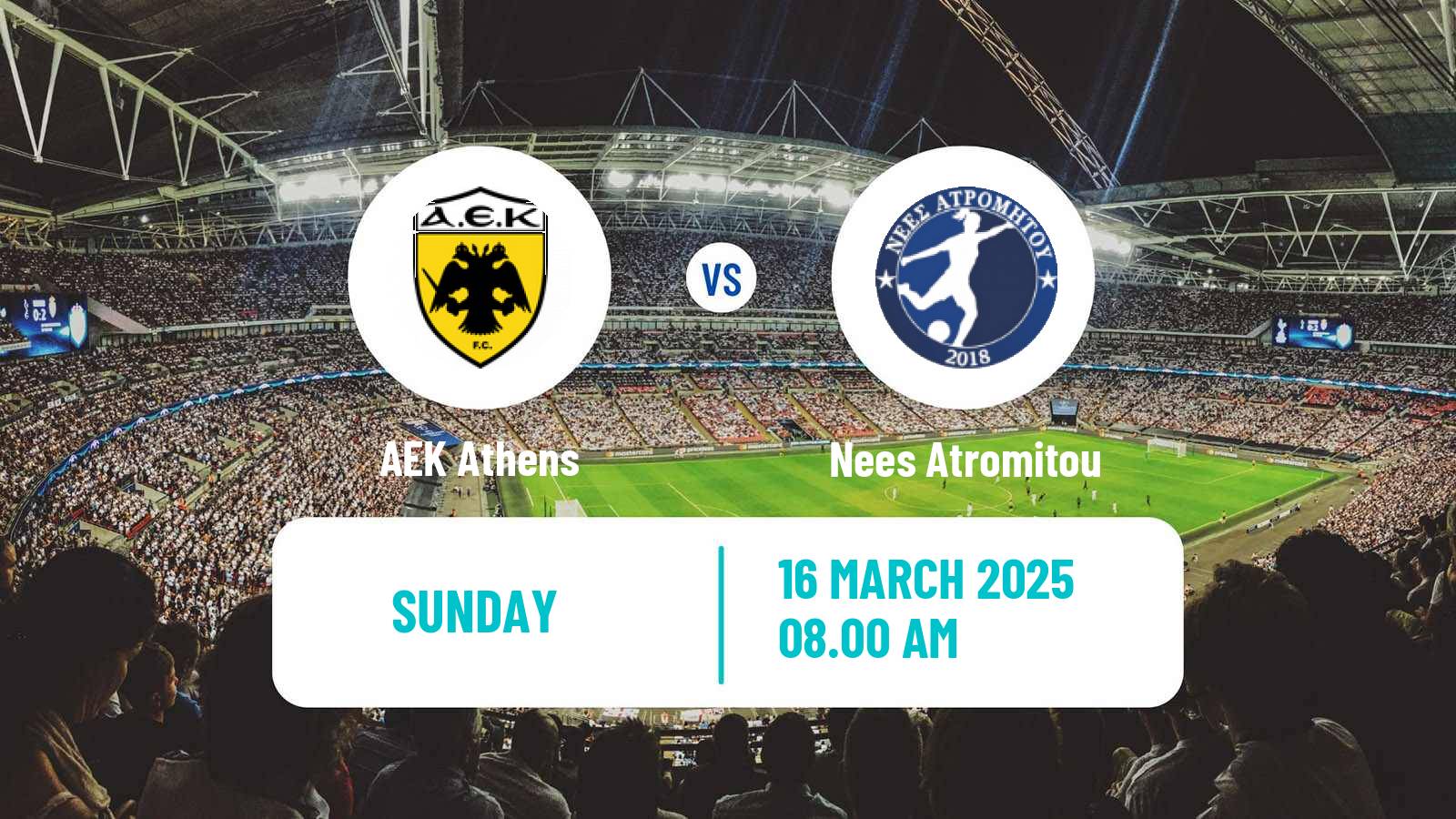 Soccer Greek Division A Women AEK Athens - Nees Atromitou