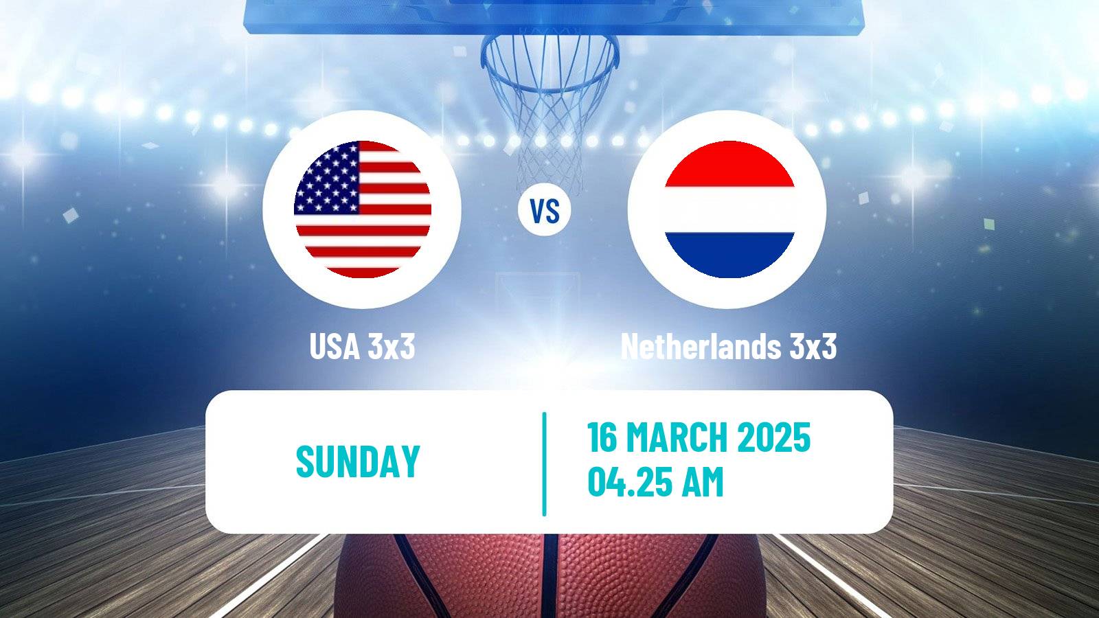 Basketball Champions Cup 3x3 Basketball USA 3x3 - Netherlands 3x3