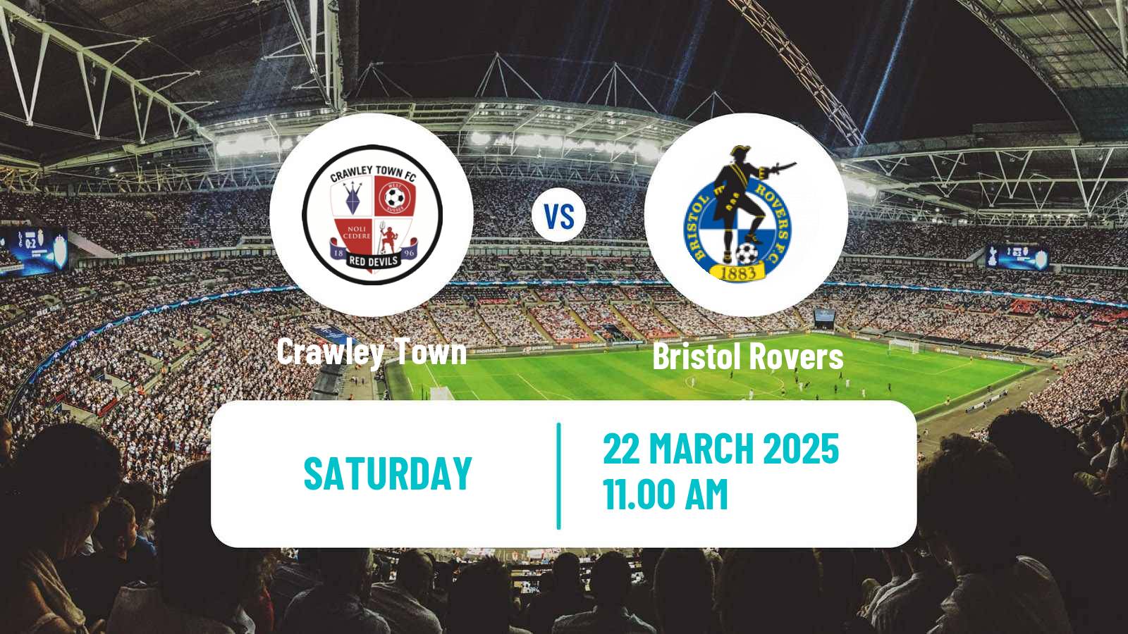 Soccer English League One Crawley Town - Bristol Rovers