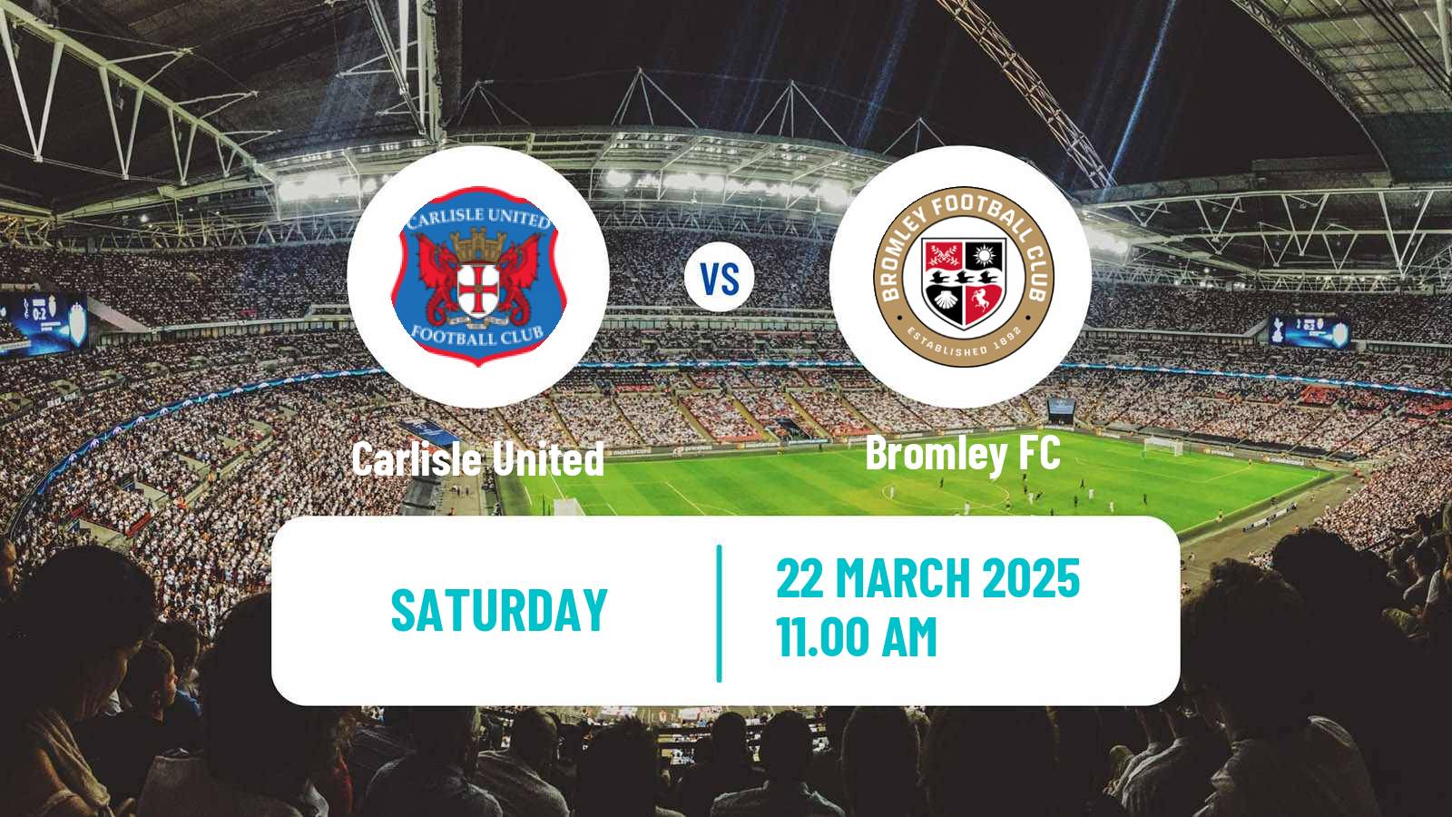 Soccer English League Two Carlisle United - Bromley