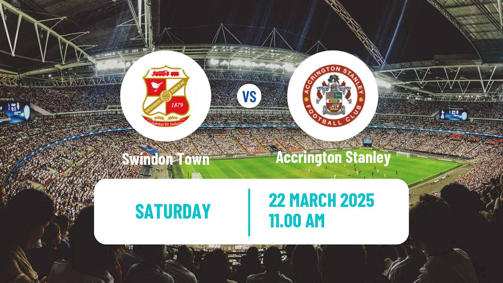 Soccer English League Two Swindon Town - Accrington Stanley