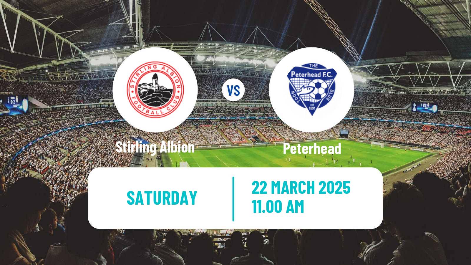 Soccer Scottish League Two Stirling Albion - Peterhead