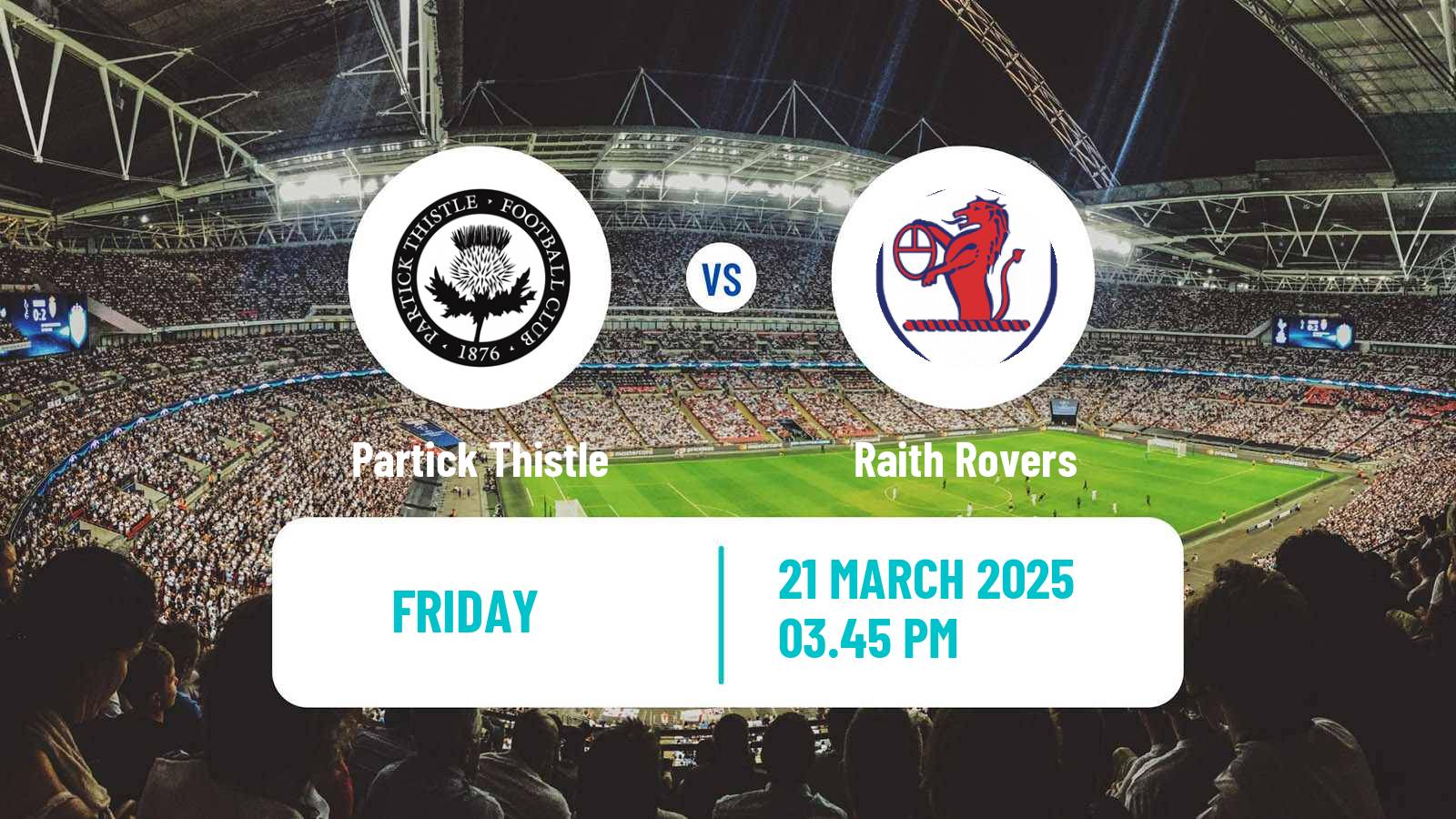 Soccer Scottish Football Championship Partick Thistle - Raith Rovers