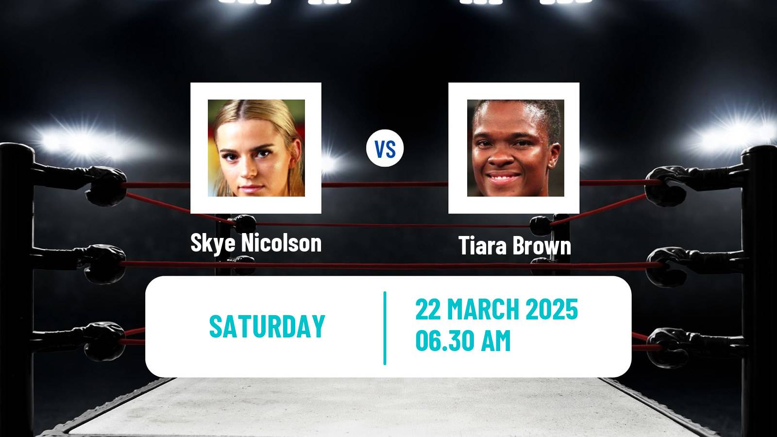 Boxing Featherweight WBC Title Women Skye Nicolson - Tiara Brown