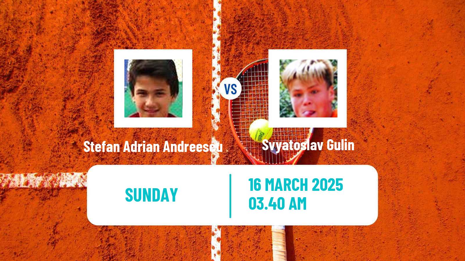 Tennis ITF M15 Antalya 8 Men Stefan Adrian Andreescu - Svyatoslav Gulin