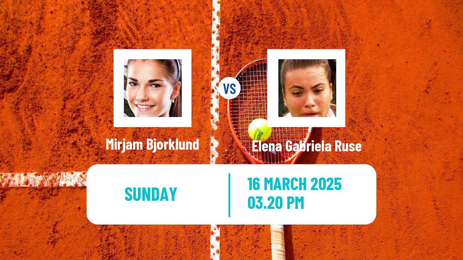 Tennis WTA Miami Mirjam Bjorklund - Elena Gabriela Ruse