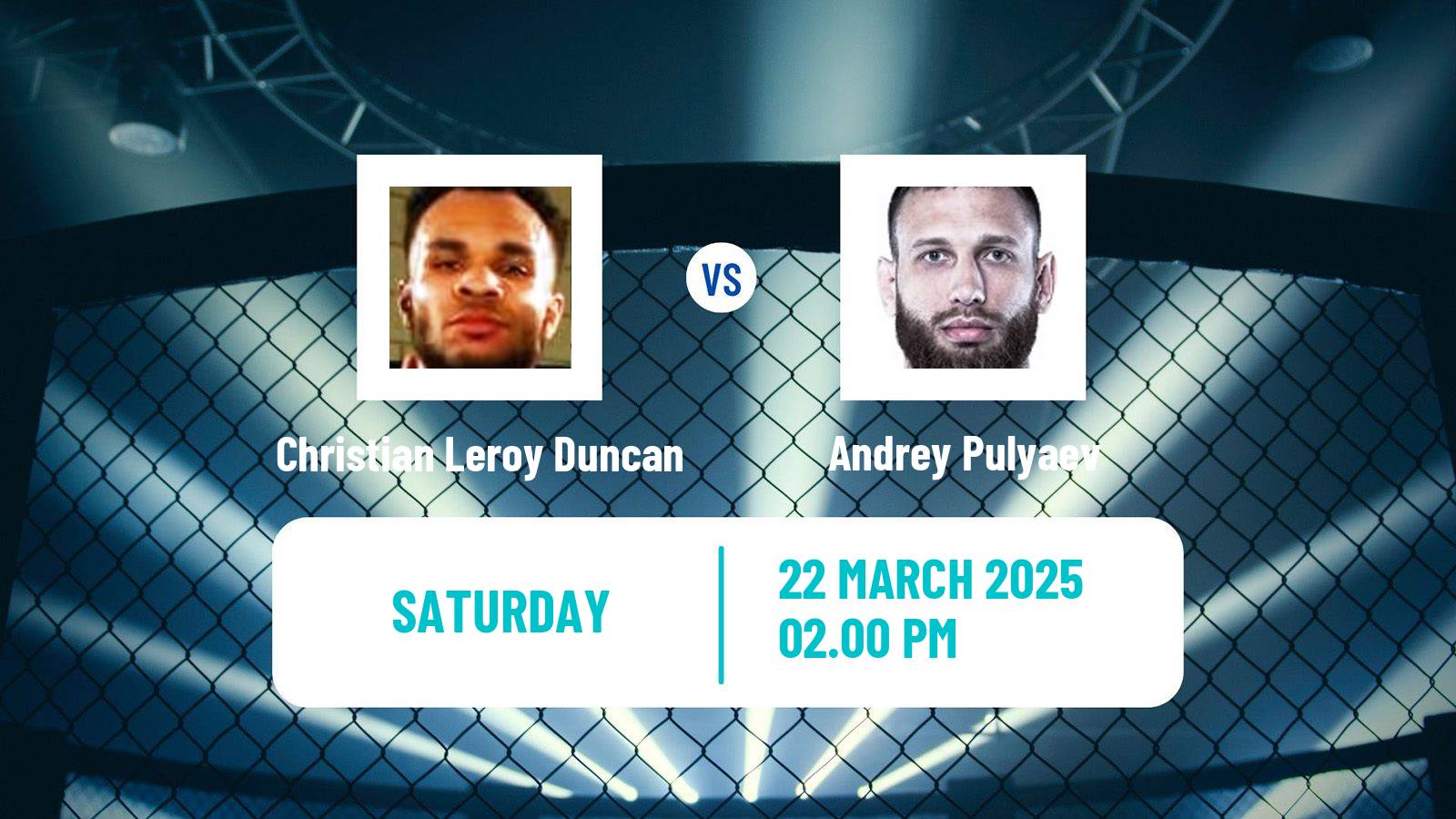 MMA Middleweight UFC Men Christian Leroy Duncan - Andrey Pulyaev