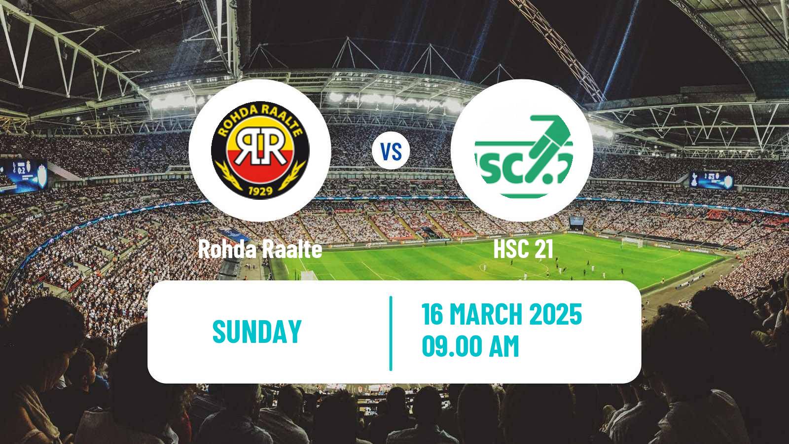 Soccer Dutch Derde Divisie Rohda Raalte - HSC 21