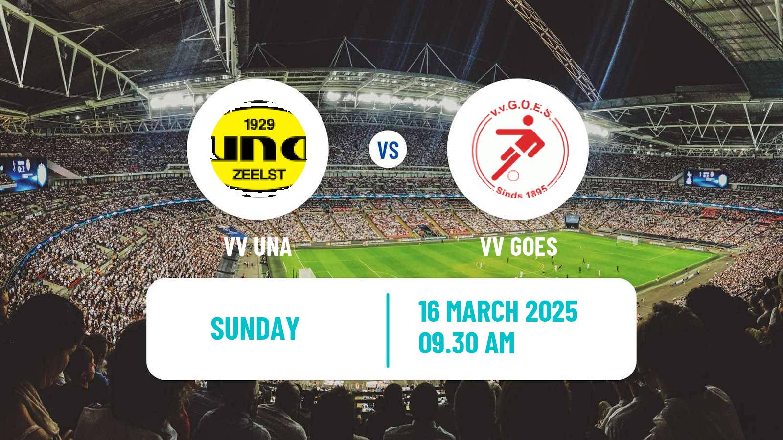 Soccer Dutch Derde Divisie UNA - GOES