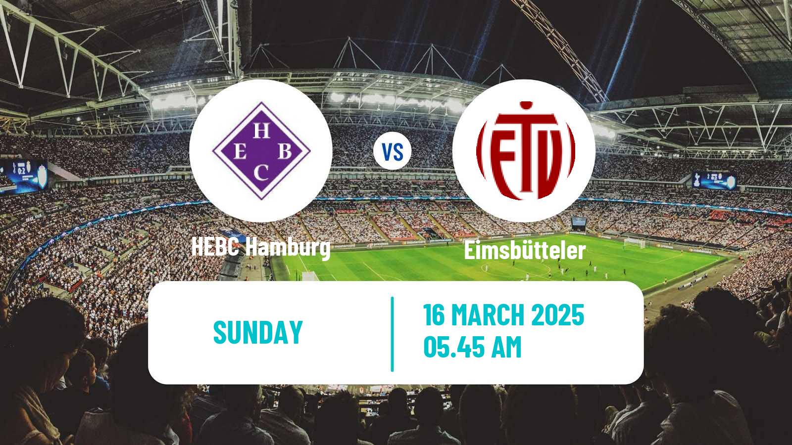 Soccer German Oberliga Hamburg HEBC Hamburg - Eimsbütteler