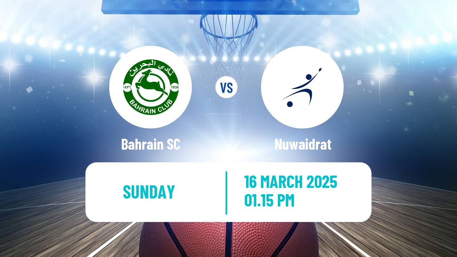 Basketball Bahraini Premier League Basketball Bahrain SC - Nuwaidrat