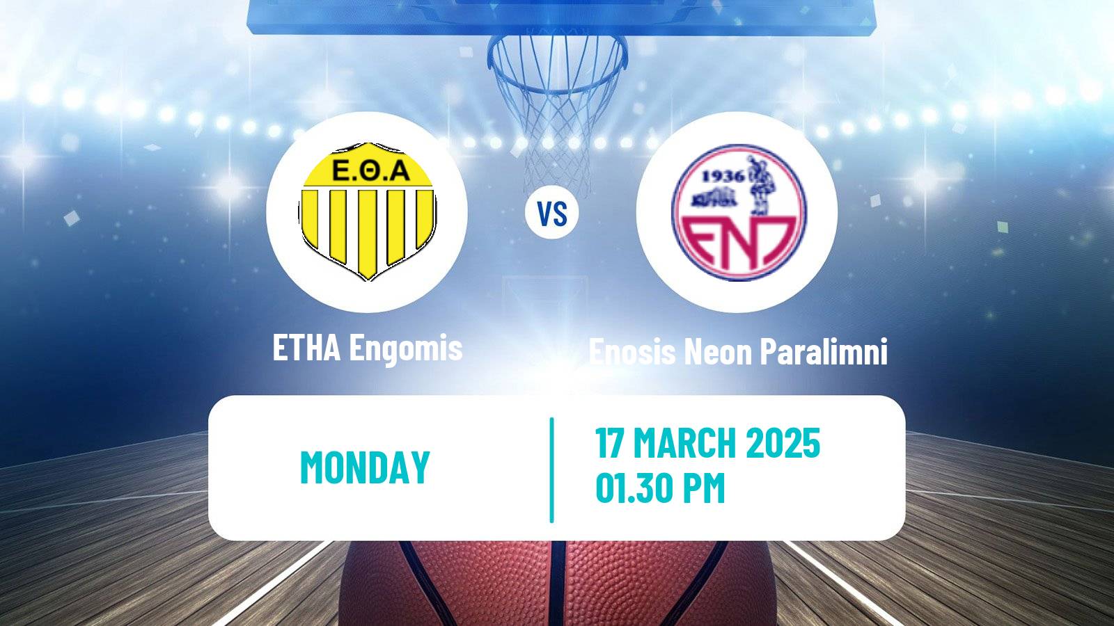 Basketball Cypriot Division A Basketball ETHA Engomis - Enosis Neon Paralimni