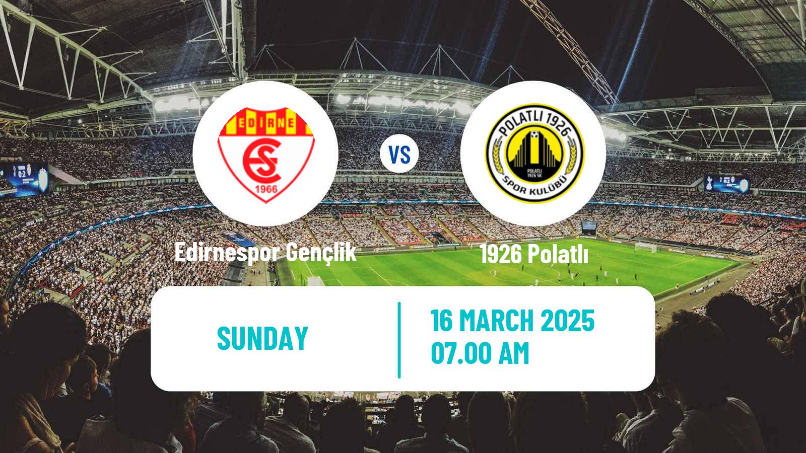 Soccer Turkish 3 Lig Group 4 Edirnespor Gençlik - 1926 Polatlı