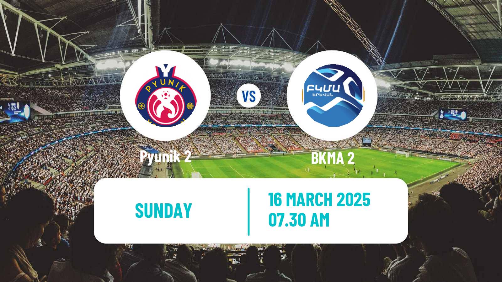 Soccer Armenian First League Pyunik 2 - BKMA 2