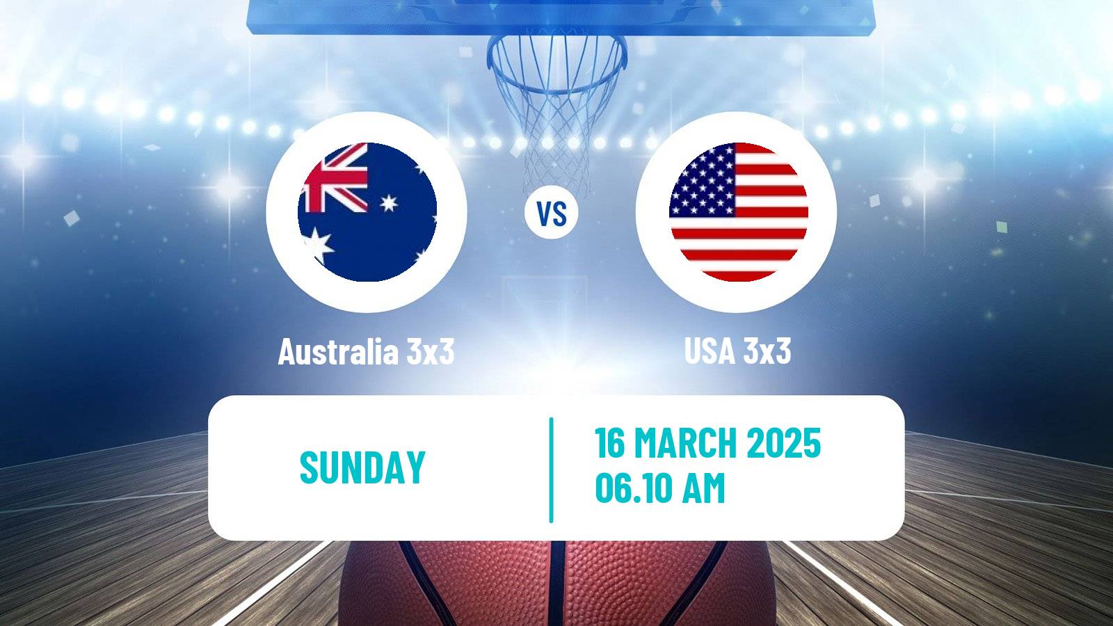 Basketball Champions Cup 3x3 Basketball Australia 3x3 - USA 3x3