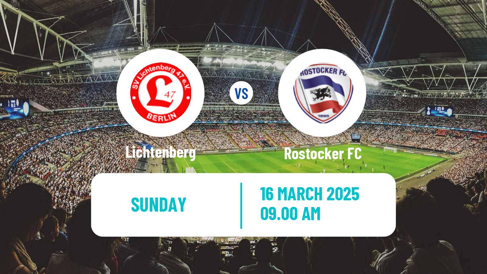 Soccer German Oberliga NOFV-Nord Lichtenberg - Rostocker FC