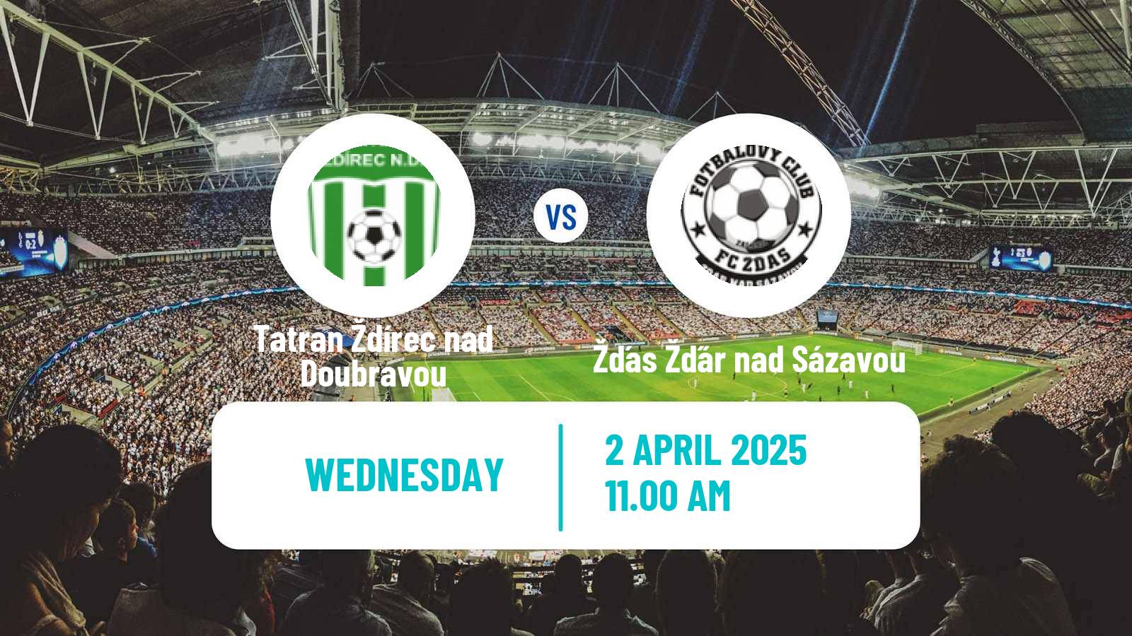 Soccer Czech Division D Tatran Ždírec nad Doubravou - Žďas Žďár nad Sázavou