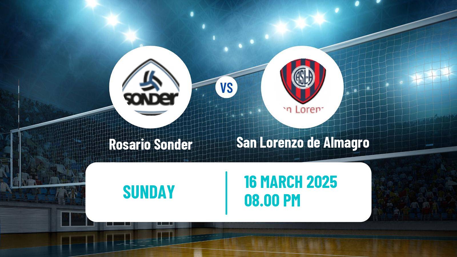 Volleyball Argentinian Liga Volleyball Women Rosario Sonder - San Lorenzo de Almagro