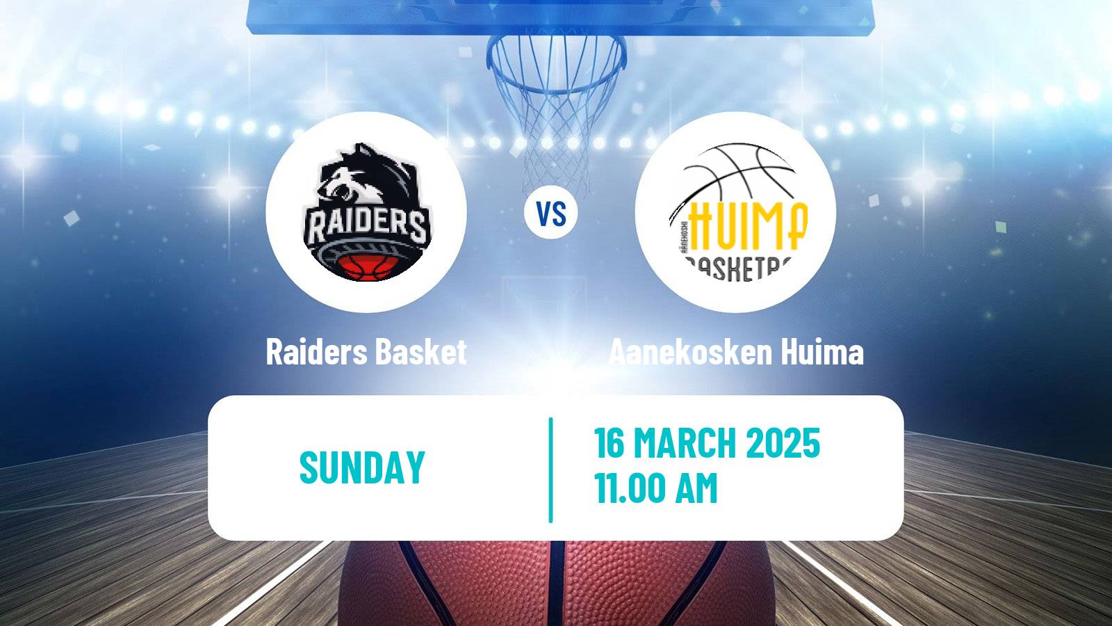 Basketball Finnish I Divisioona A Basketball Raiders Basket - Aanekosken Huima