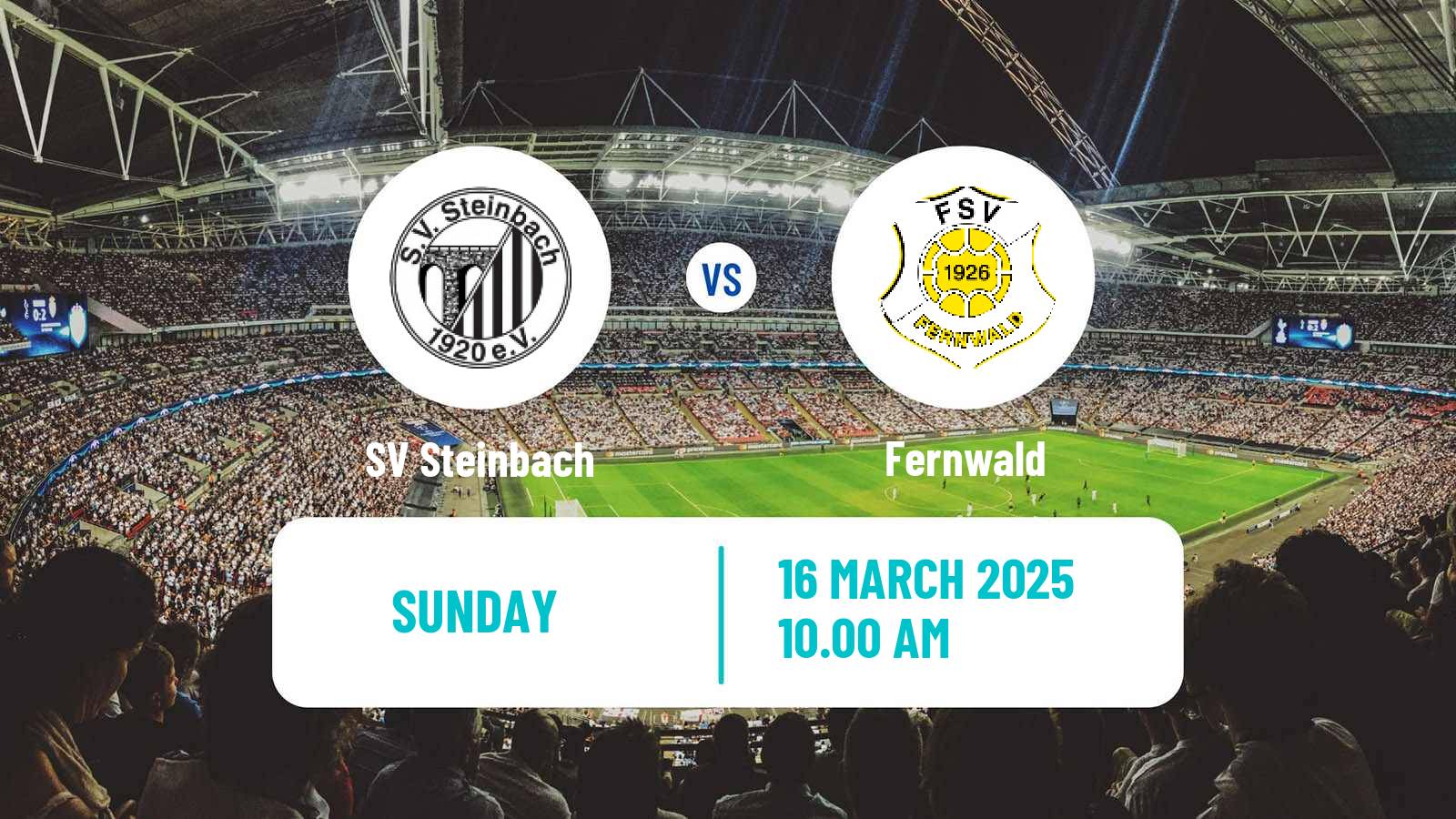 Soccer German Oberliga Hessen SV Steinbach - Fernwald