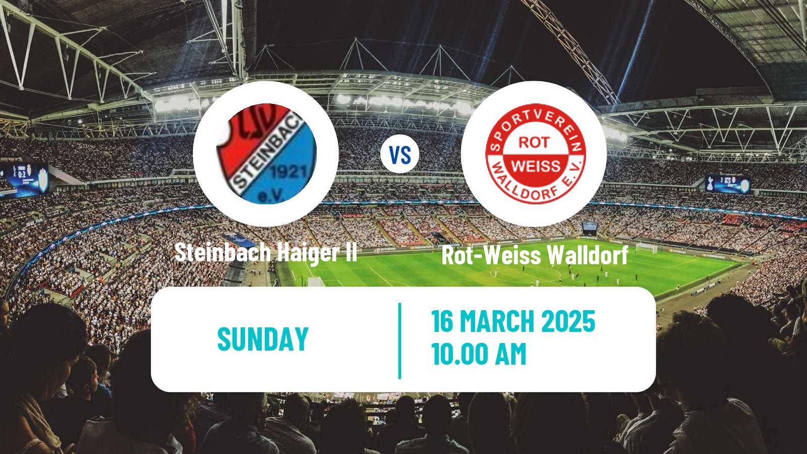 Football German Oberliga Hessen Steinbach Haiger II - Rot-Weiss Walldorf