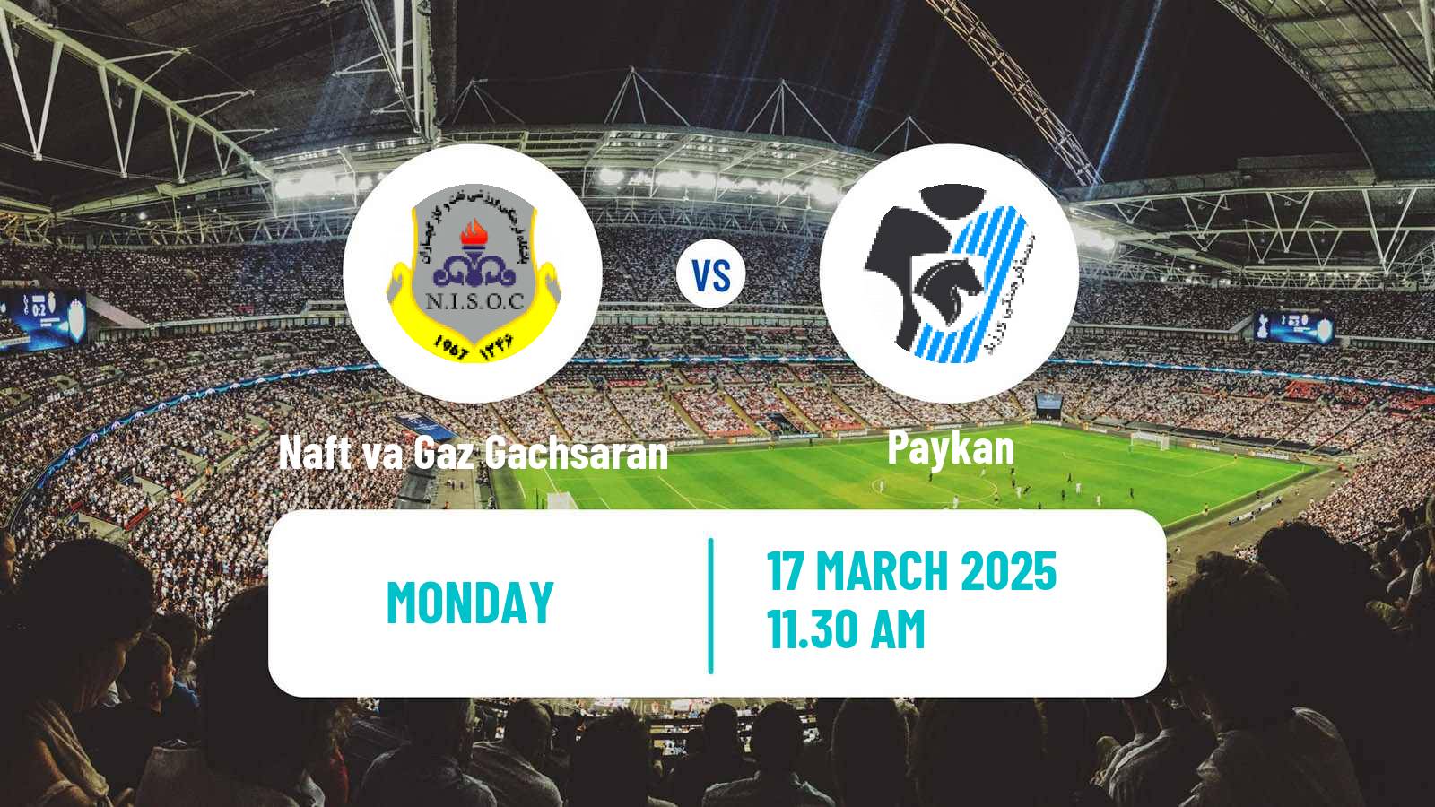 Soccer Iran Division 1 Naft va Gaz Gachsaran - Paykan