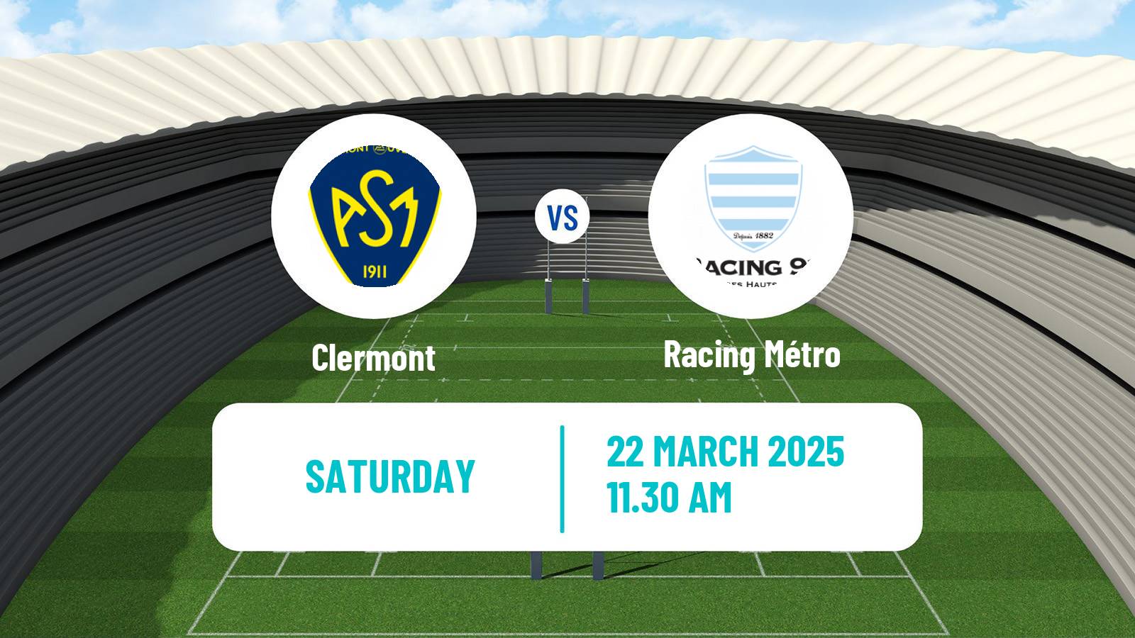Rugby union French Top 14 Clermont - Racing Métro