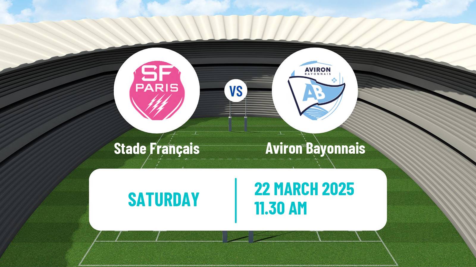 Rugby union French Top 14 Stade Français - Aviron Bayonnais