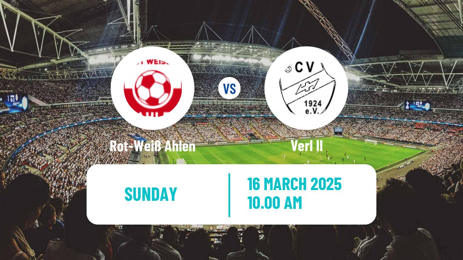 Soccer German Oberliga Westfalen Rot-Weiß Ahlen - Verl II