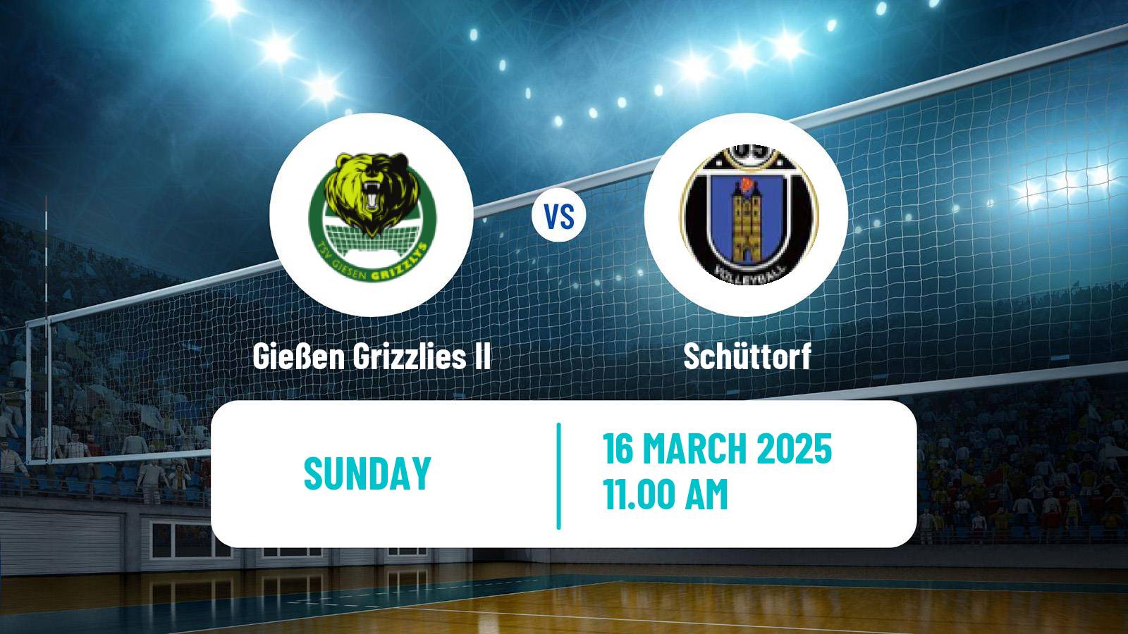 Volleyball German 2 Bundesliga North Volleyball Gießen Grizzlies II - Schüttorf