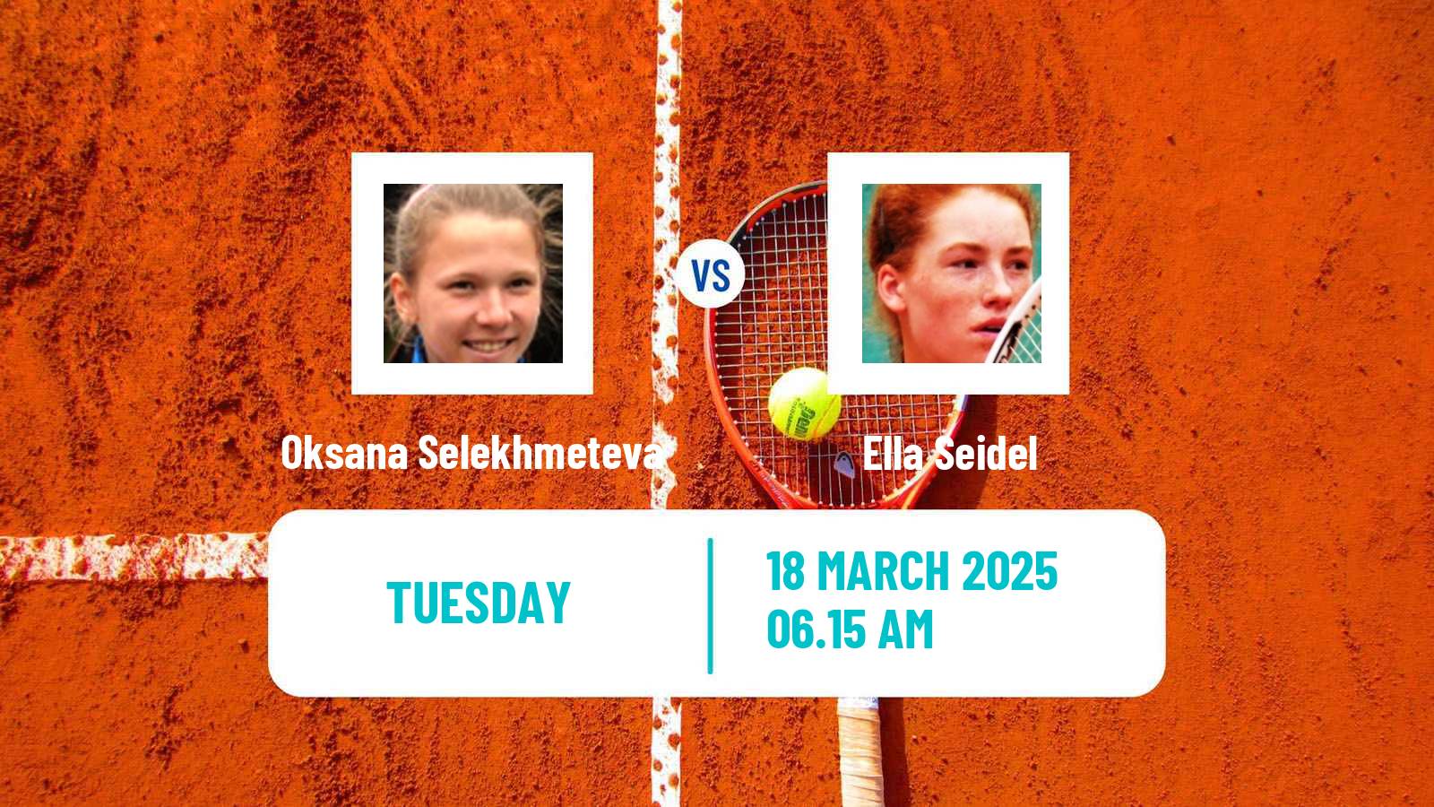 Tennis Antalya Challenger Women Oksana Selekhmeteva - Ella Seidel