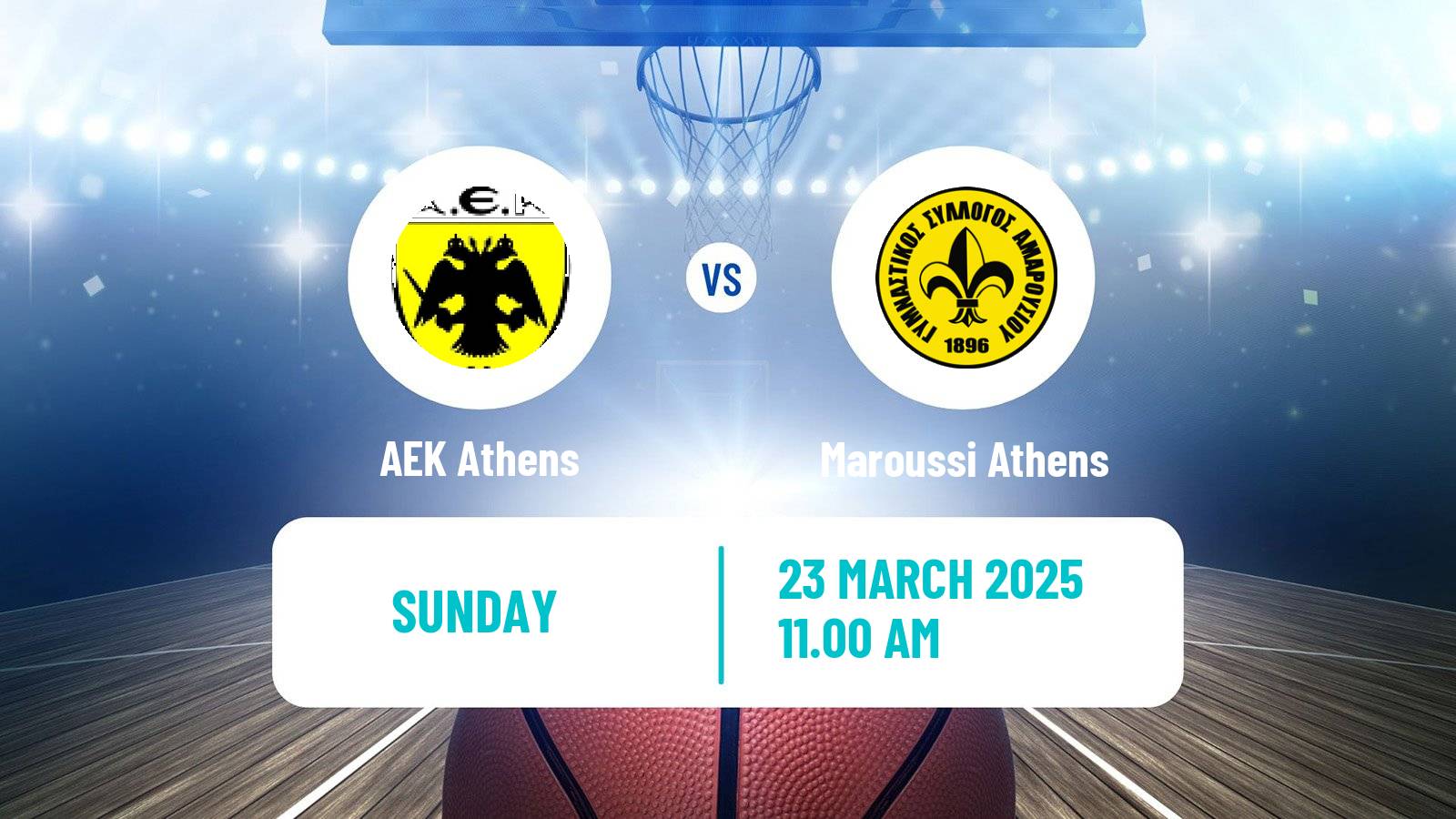 Basketball Greek Basket League A1 AEK Athens - Maroussi Athens