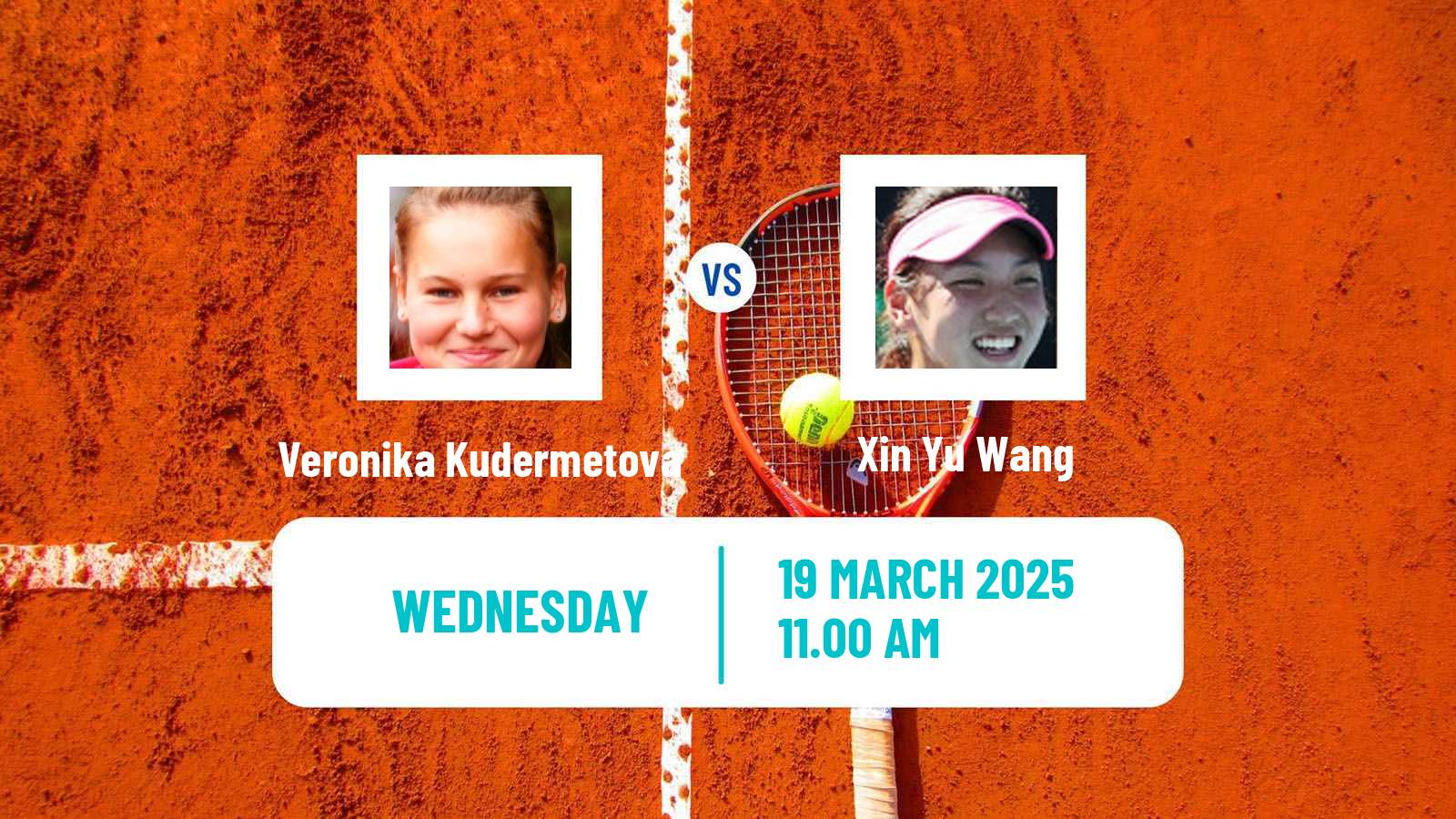 Tennis WTA Miami Veronika Kudermetova - Xin Yu Wang