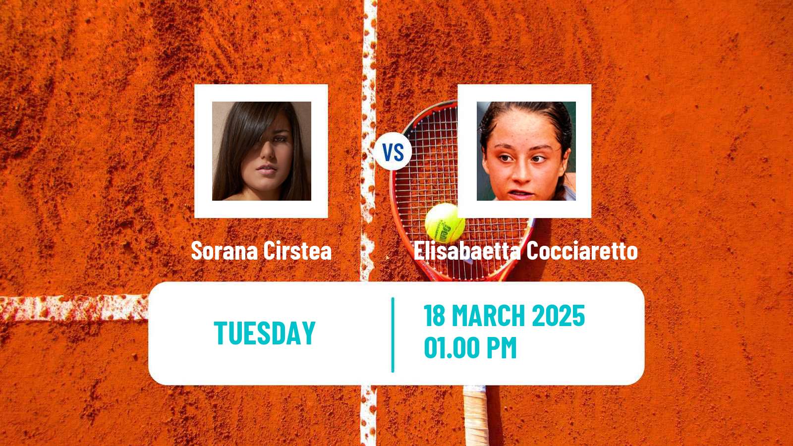 Tennis WTA Miami Sorana Cirstea - Elisabaetta Cocciaretto