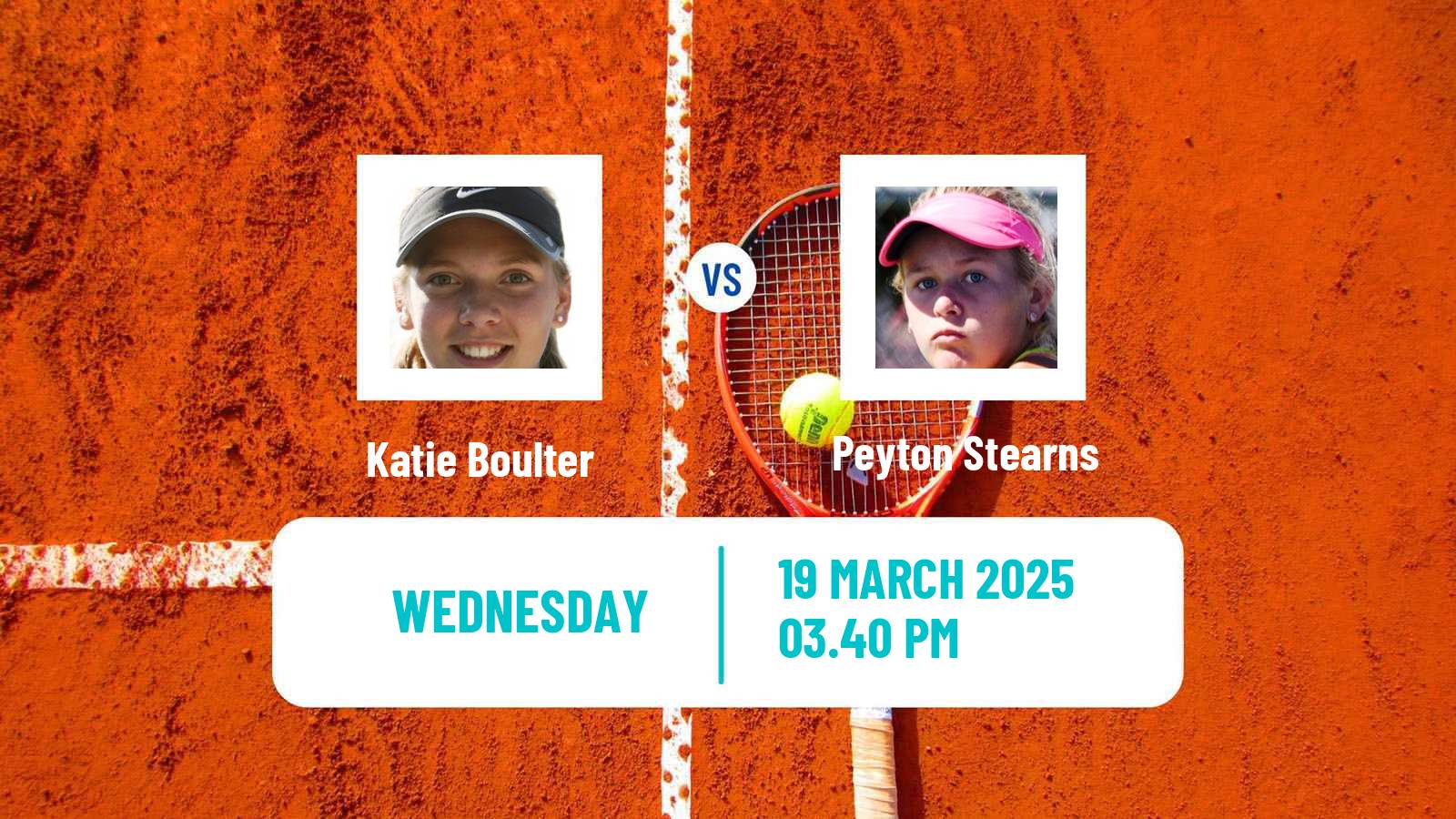 Tennis WTA Miami Katie Boulter - Peyton Stearns