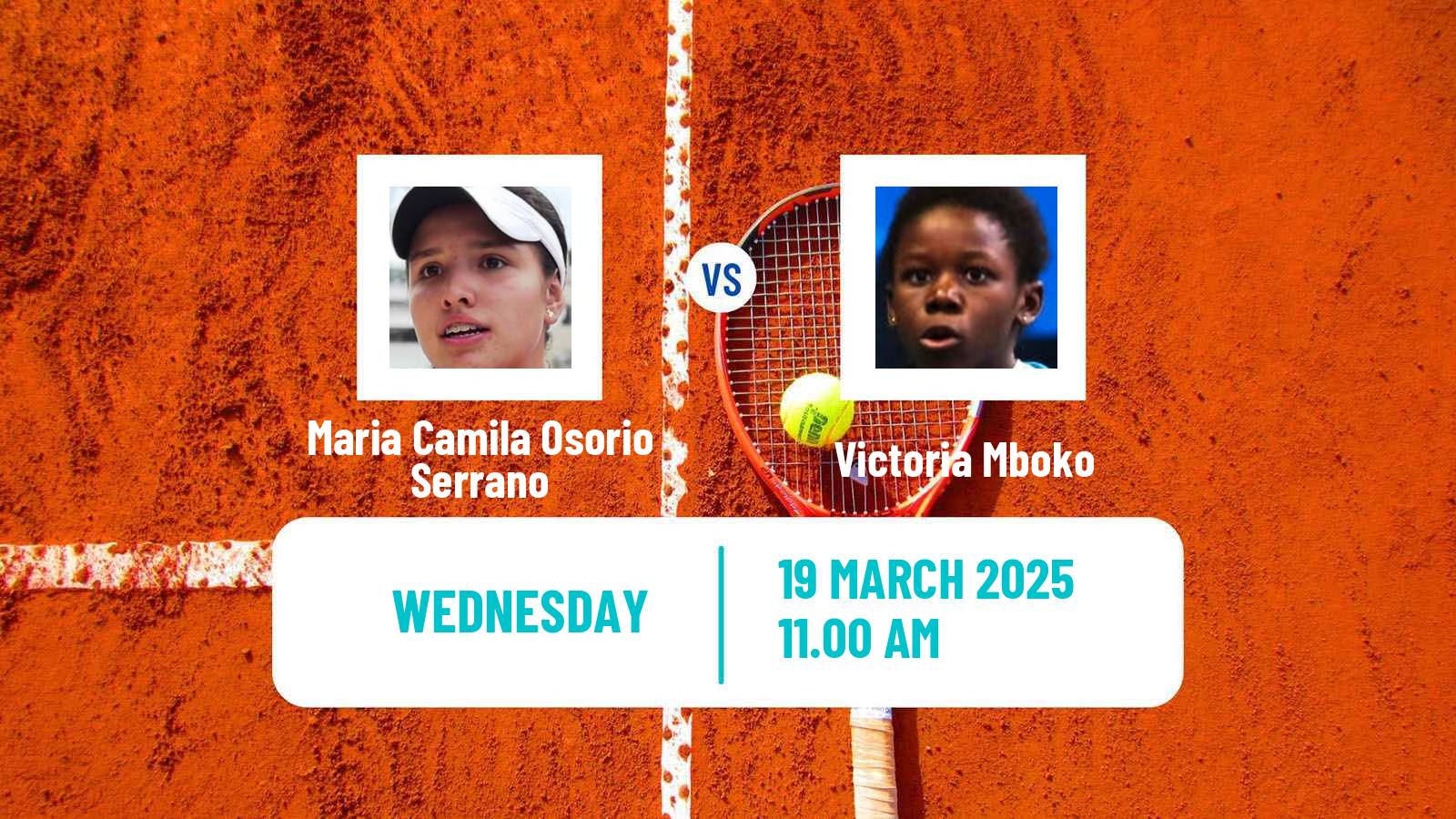 Tennis WTA Miami Maria Camila Osorio Serrano - Victoria Mboko