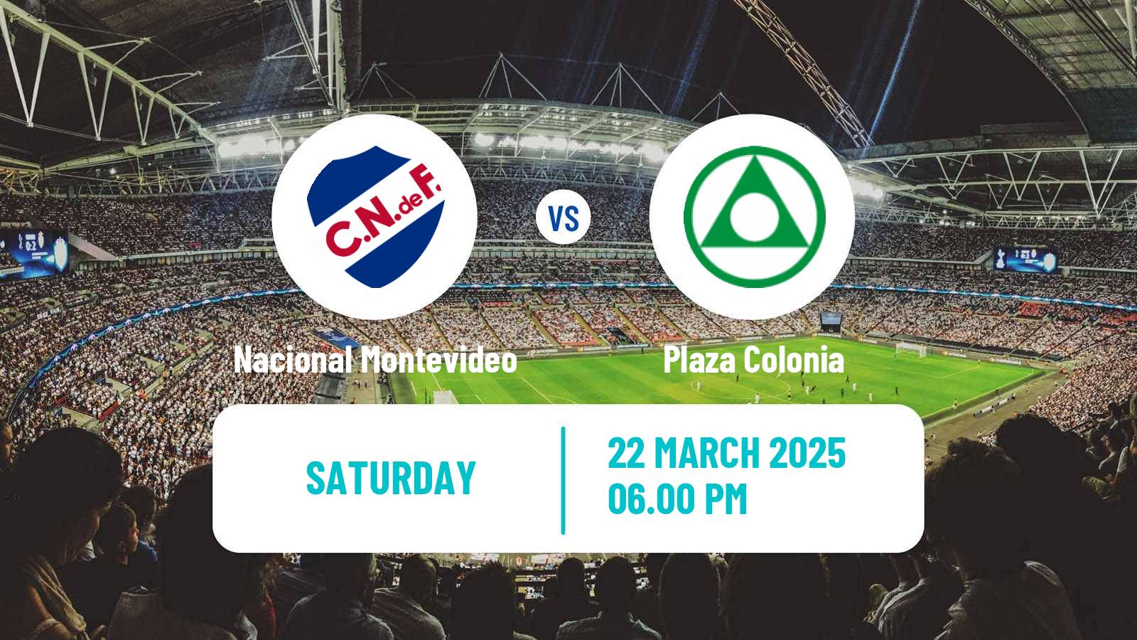 Soccer Uruguayan Primera Division Nacional Montevideo - Plaza Colonia