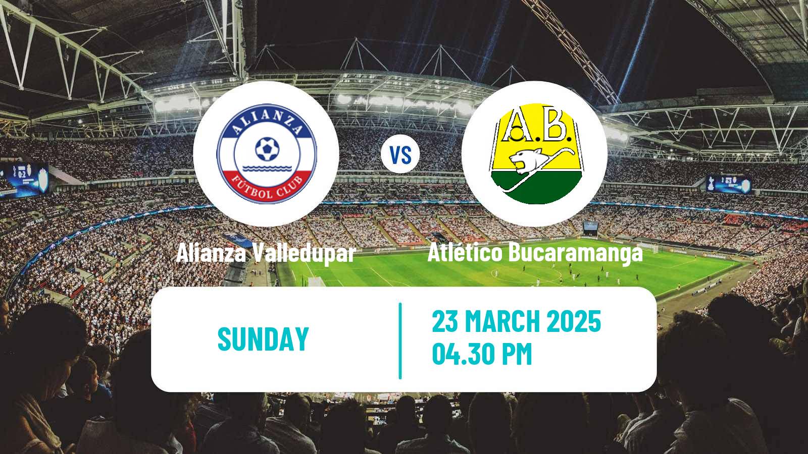 Soccer Colombian Primera A Alianza Valledupar - Atlético Bucaramanga