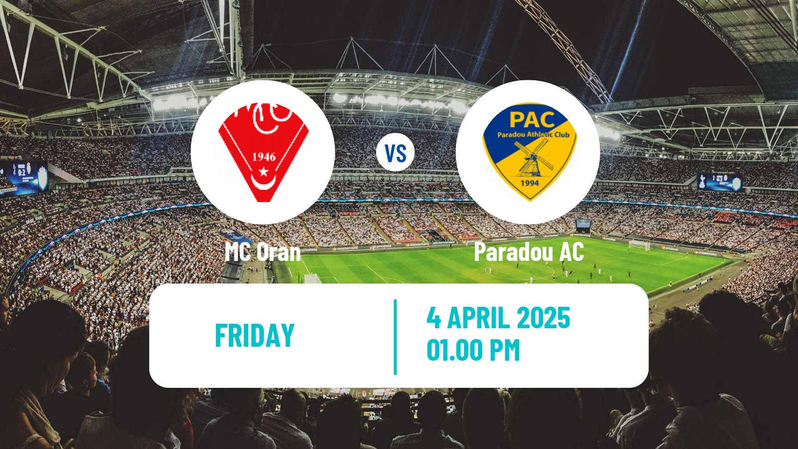 Soccer Algerian Ligue 1 Oran - Paradou