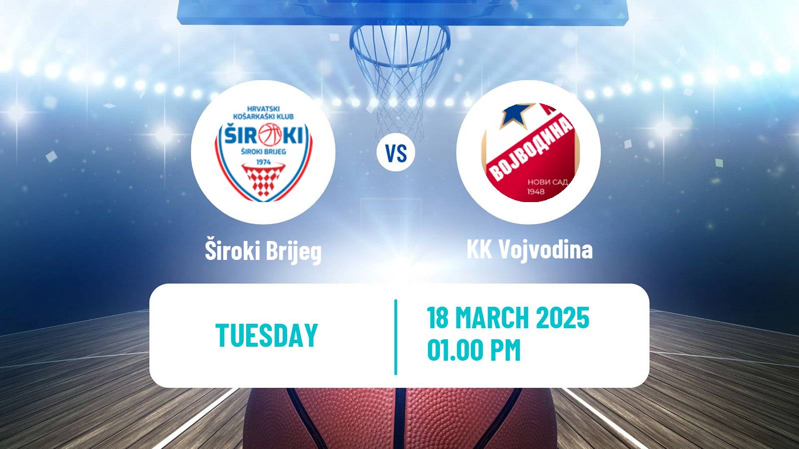 Basketball Adriatic League 2 Široki Brijeg - Vojvodina